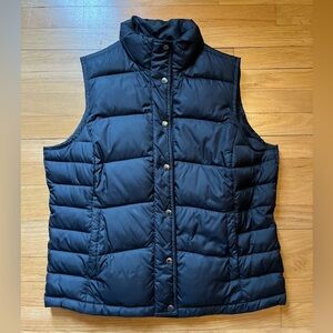 Lands End Women’s Puffer Vest - Black - Size Large (14/16)